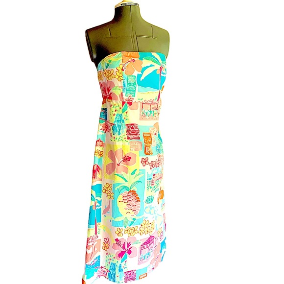 Lilly Pulitzer Dresses & Skirts - Lilly Pulitzer Strapless Dress. Size 4 Hawaii 2004